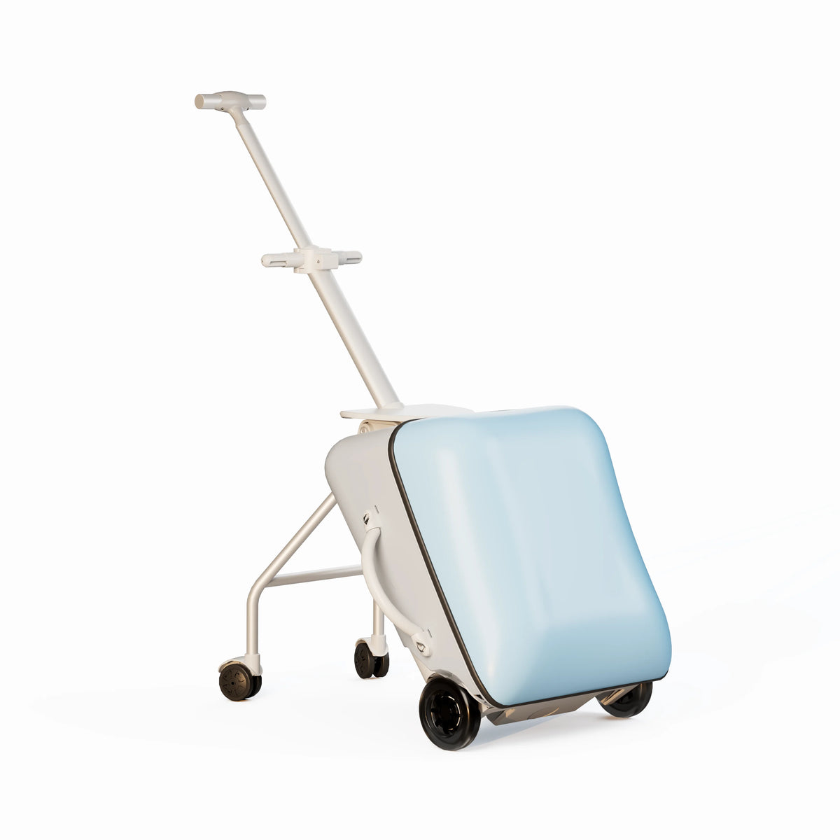 Children Portable can sit and ride on luggage, carry-on luggage, luggage lazy trolley case 360° rotating double wheels