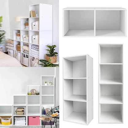 Cube Bookcase – 2, 3, 4 or 5-Tier Wooden Display Shelf
