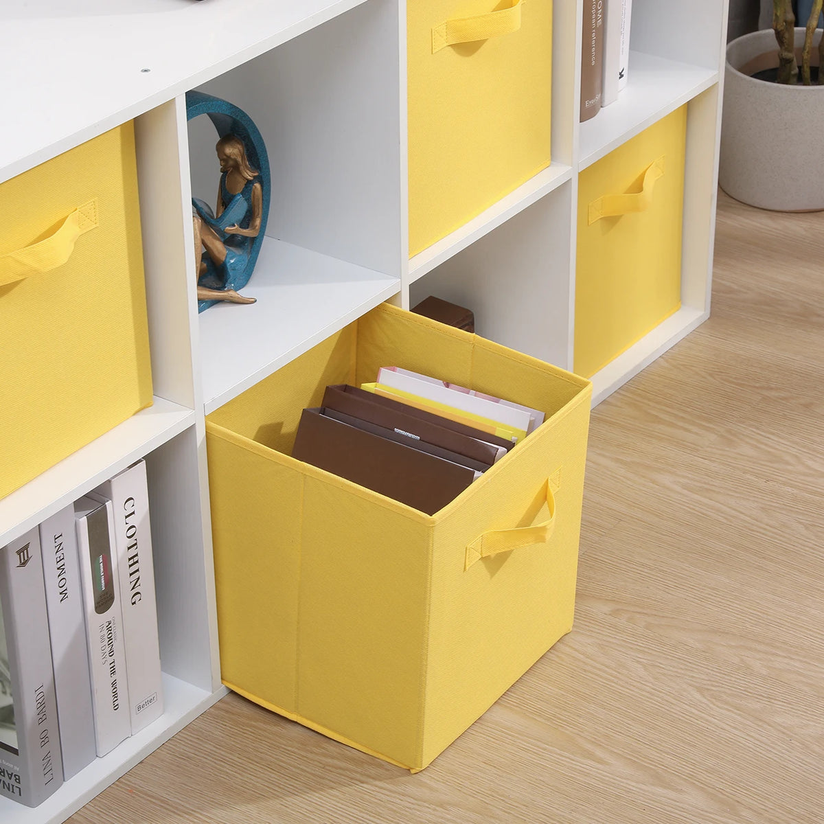 Foldable Fabric Storage Cubes – Pack of 4