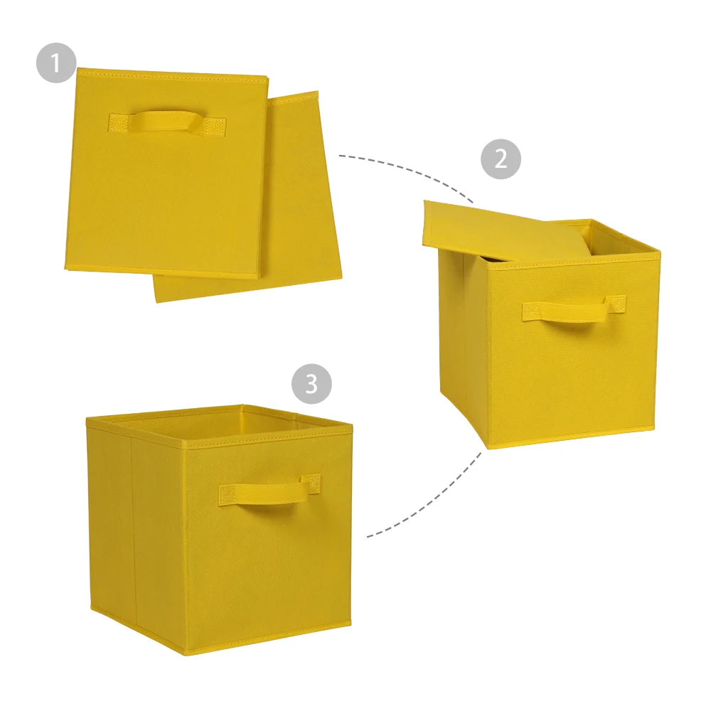 Foldable Fabric Storage Cubes – Pack of 4