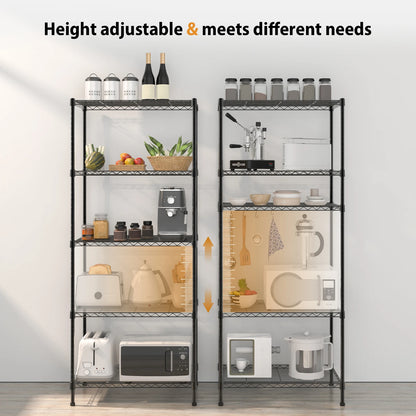 Heavy Duty Adjustable Wire Shelving Unit | 3, 4 or 5 Tier | Kitchen & Garage