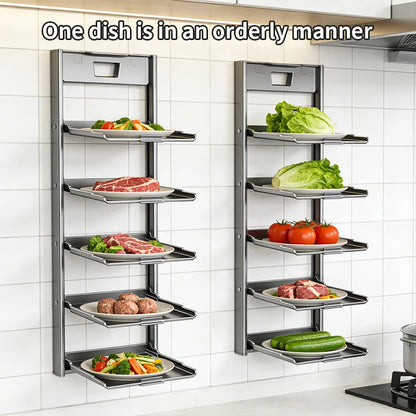 4-Tier Foldable Wall-Mounted Spice Rack | Space-Saving Kitchen Organiser