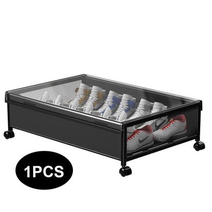 Under Bed Storage Organizer Underbed Bins With Wheels And Lid for Clothes Bedding Blankets Books Toys Home Organization