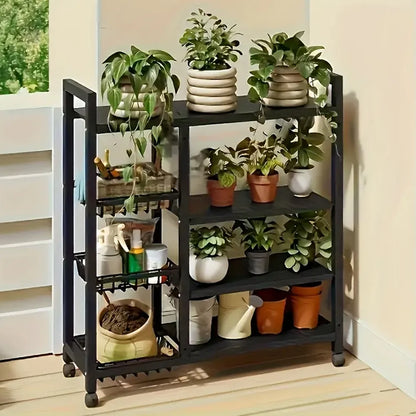 Wheeled Kitchen Storage Rack with Baskets – Multi-Tier Shelving Unit