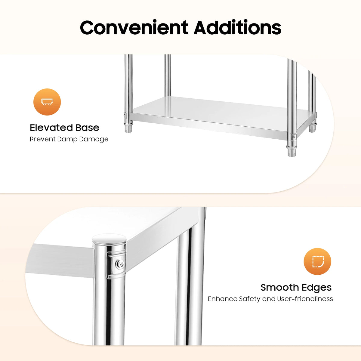 3-Tier Stainless Steel Kitchen Shelf | Adjustable Microwave & Storage Rack