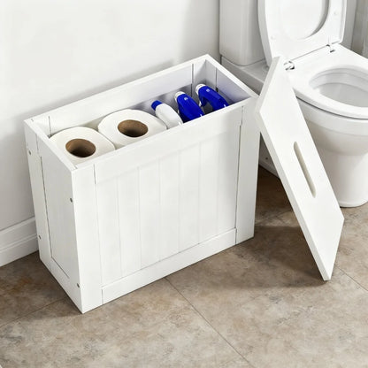 Freestanding Bathroom Storage Unit with Toilet Roll Cabinet