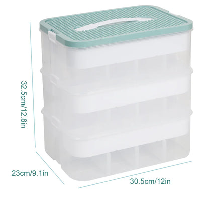 Transparent Plastic Storage Box for Building Block Dustproof and Moisture-proof Toy Storage Box Categorized Storage Stackable