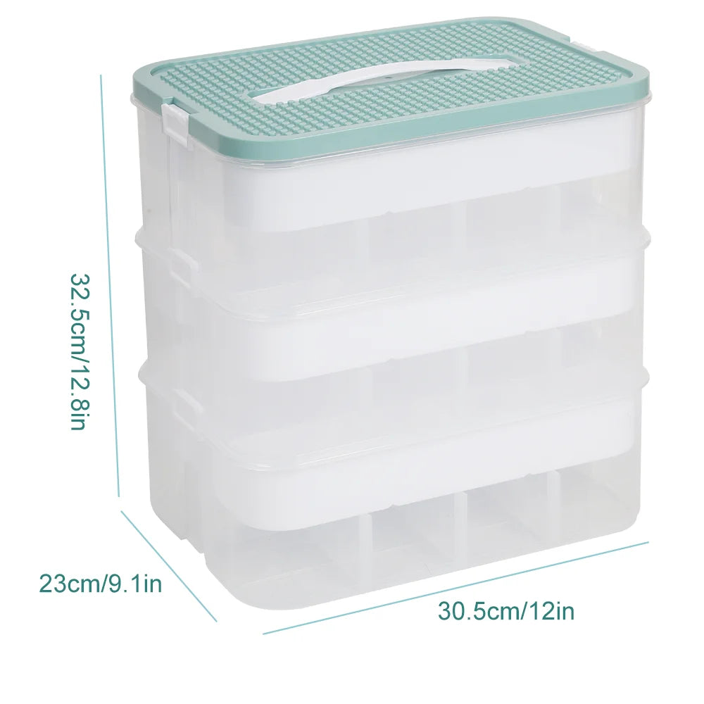 Transparent Plastic Storage Box for Building Block Dustproof and Moisture-proof Toy Storage Box Categorized Storage Stackable