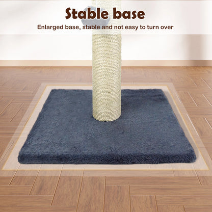 Cat Scratching Post & Climbing Tower | 40cm or 80cm | Stable Sisal Scratcher | Grey