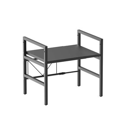 Expandable 2-Tier Microwave Rack with 6 Hooks | Kitchen Countertop Organiser