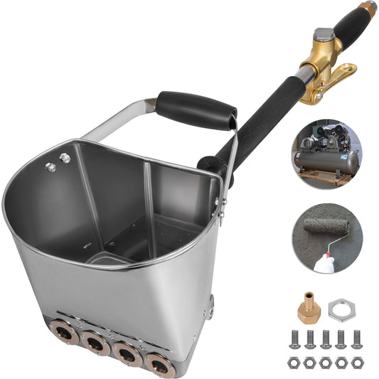 SucceBuy 4 Jet 3 Hp Stucco Sprayer Plaster  Hopper Paint Spray Gun Wall Painting Concrete Tool for Painting Wall or Ceilings