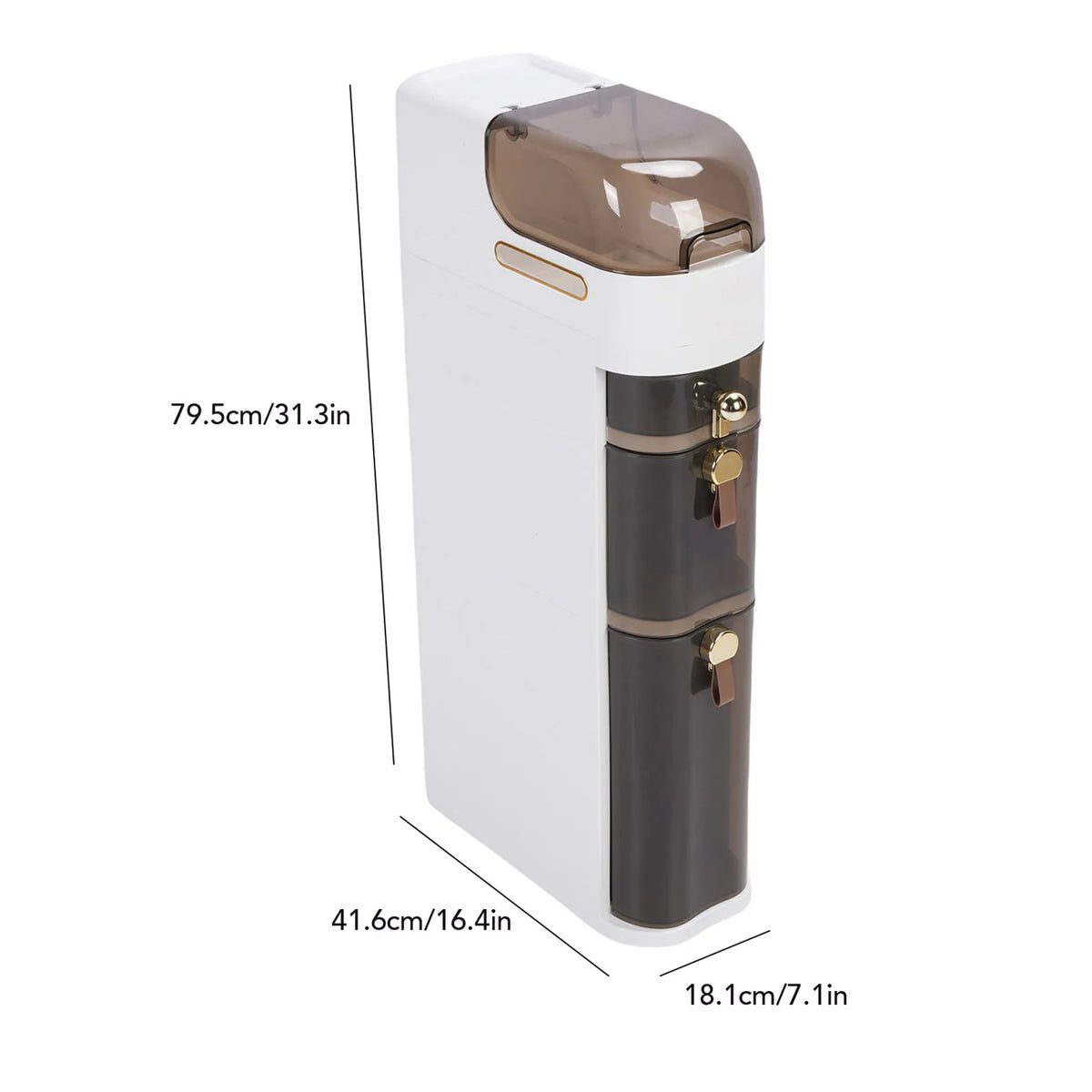 2/4 layer Bathroom Storage Cabinet Slim Movable Narrow Storage Cabinet PP PC Drawer Transparent Space Saving 4 Wheels Laundry