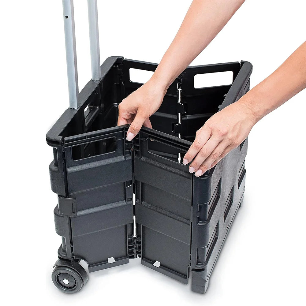 Portable Folding Grocery Cart – 45L, 25kg Capacity