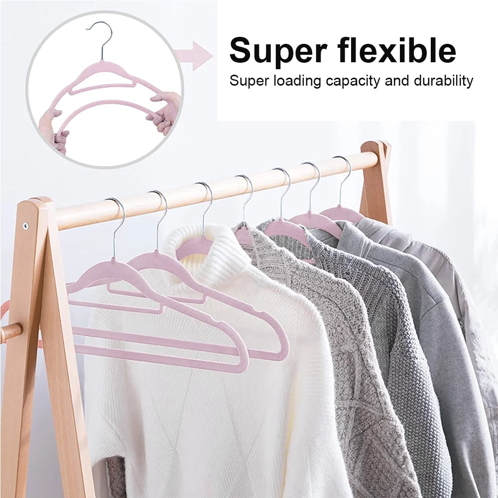 Non-Slip Velvet Hangers | 360° Rotating Hook | Pack of 10, 50 or 100