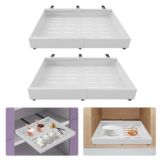 Telescopic Pull-Out Storage Drawer | 32–52cm Expandable | 10–15kg Capacity