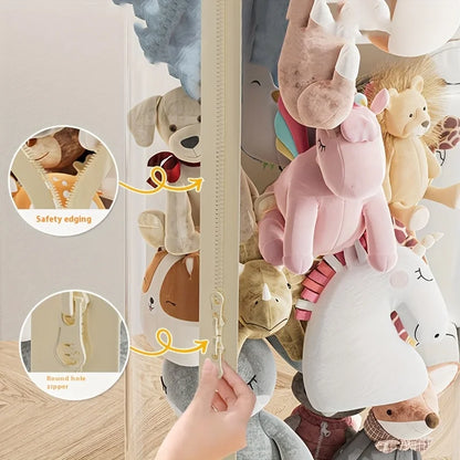 Stuffed Animal & Toy Storage Tower | Zippered Vertical Organiser