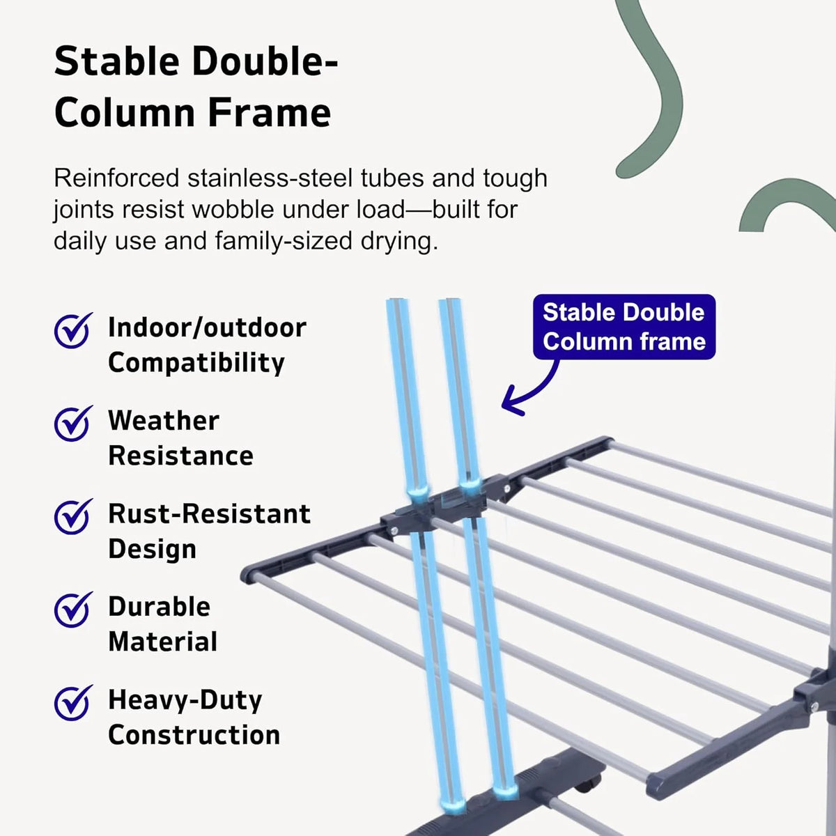 4-Tier Foldable Clothes Airer Rack – Indoor & Outdoor