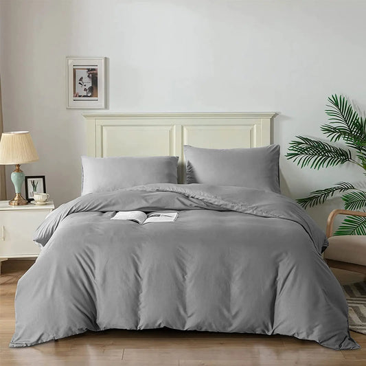 Soft Microfiber Duvet Cover Set | 230×200cm | Breathable Bedding with Pillowcases